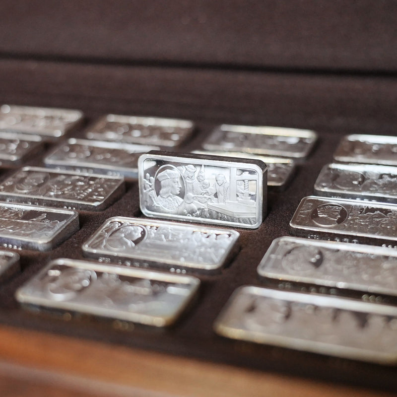 The "1000 Years of British Monarchy" Sterling Silver Ingots Collection