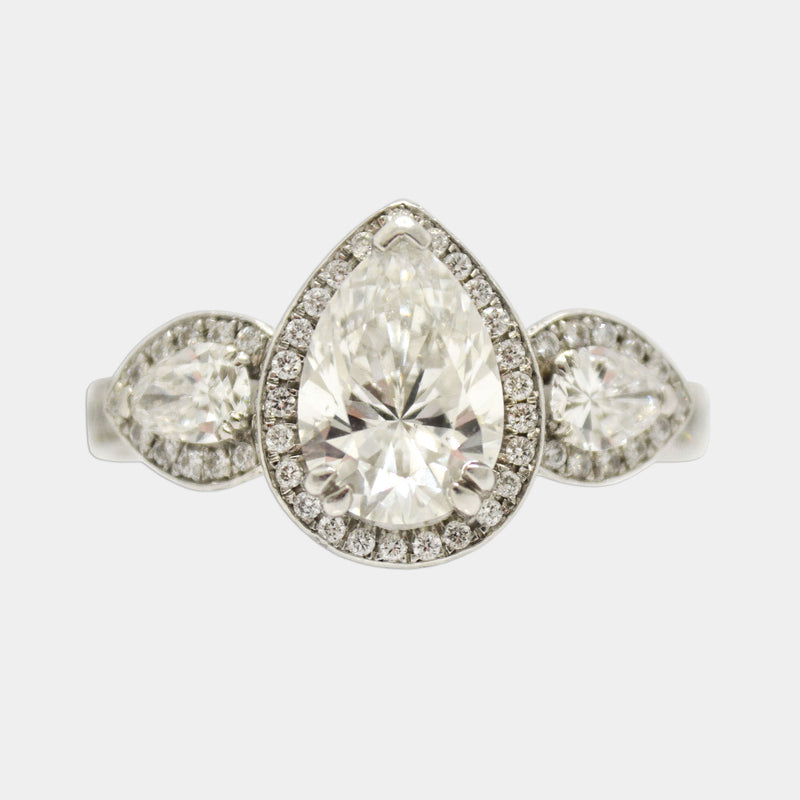 Pear Diamond Trio Ring