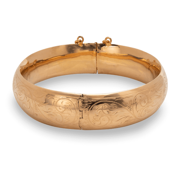 Rose Gold Design Hinged Bangle