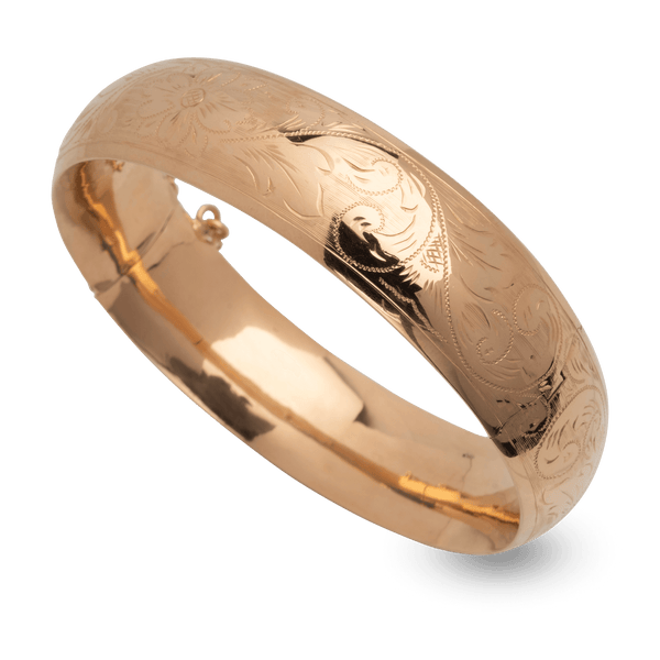 Rose Gold Design Hinged Bangle