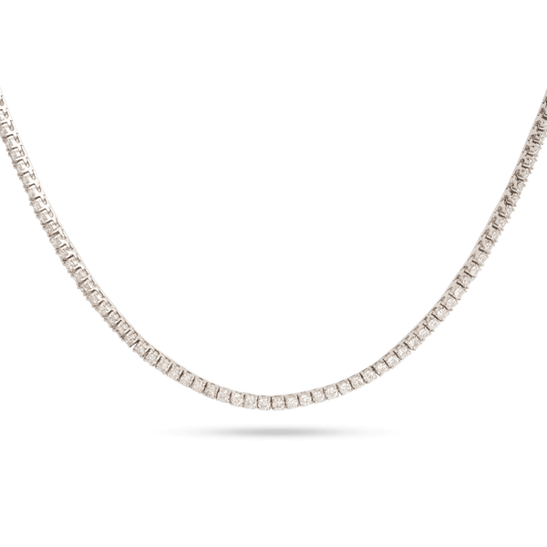 White Gold Diamond Line Necklace