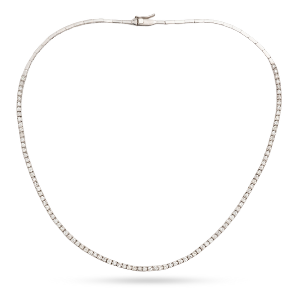 White Gold Diamond Line Necklace