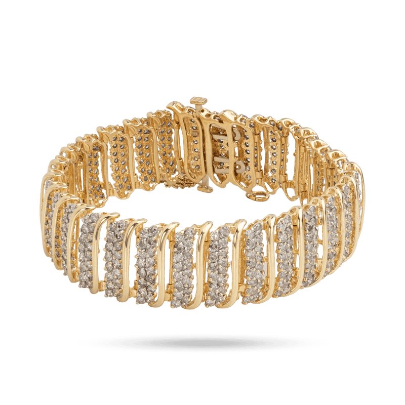 Yellow White Gold Diamond Bracelet