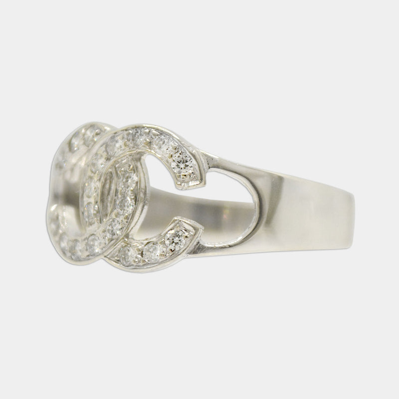 Double-C Diamond Ring