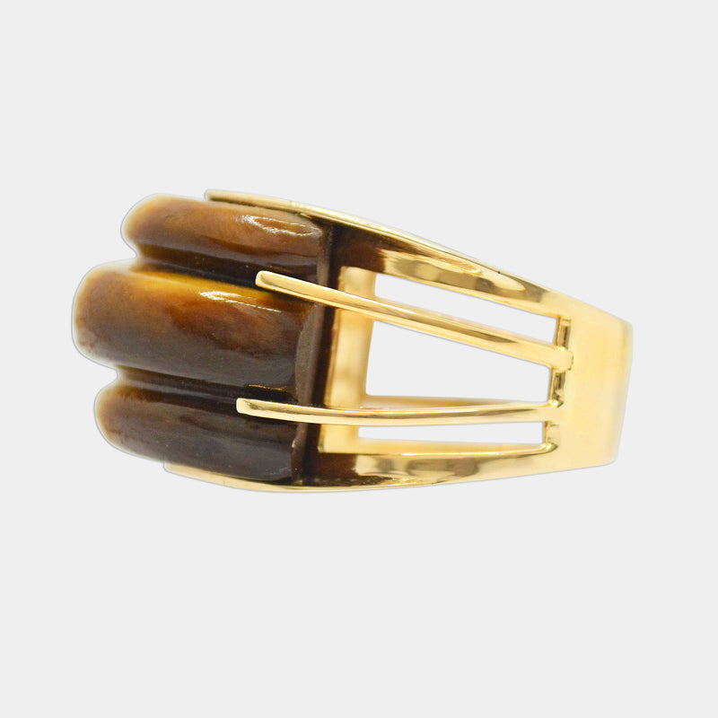 Domed Tiger's Eye Ring