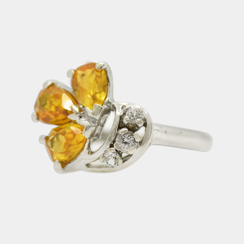 Synthetic Yellow Sapphire Ring