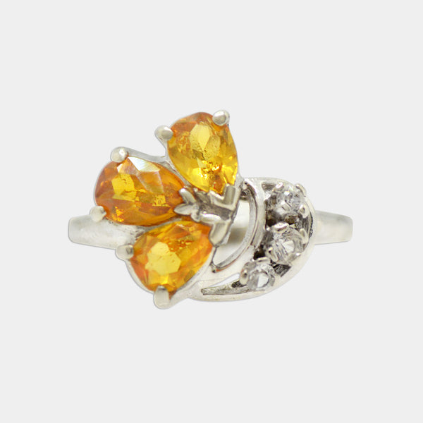 Synthetic Yellow Sapphire Ring