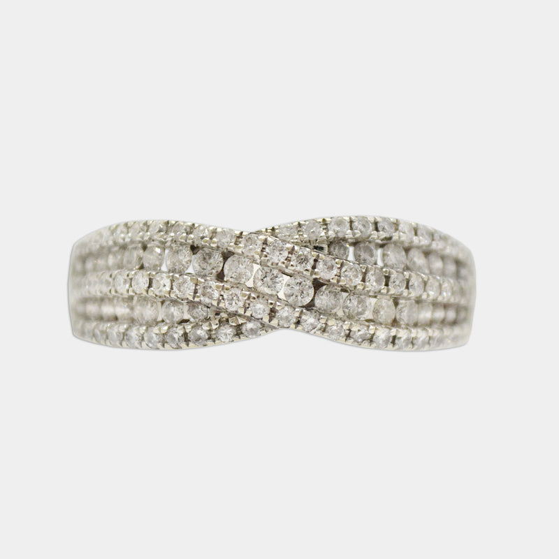 Diamond Crossover Ring