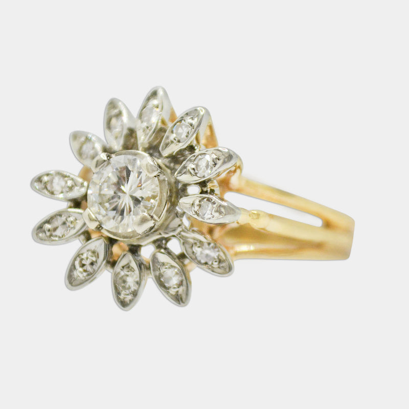 Diamond Sunflower Ring