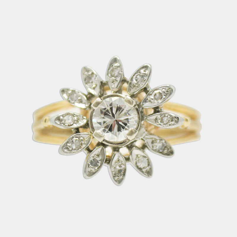 Diamond Sunflower Ring