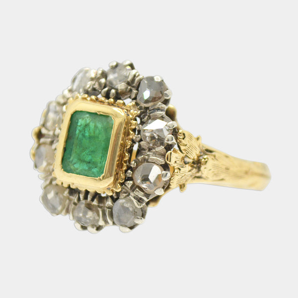 Vintage Emerald & Diamond Ring
