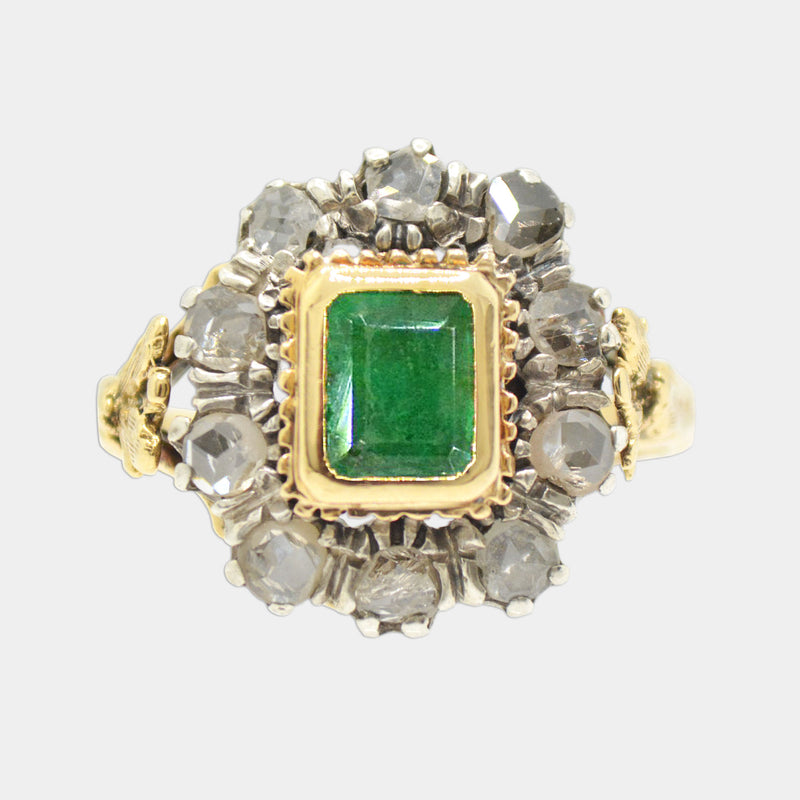 Vintage Emerald & Diamond Ring