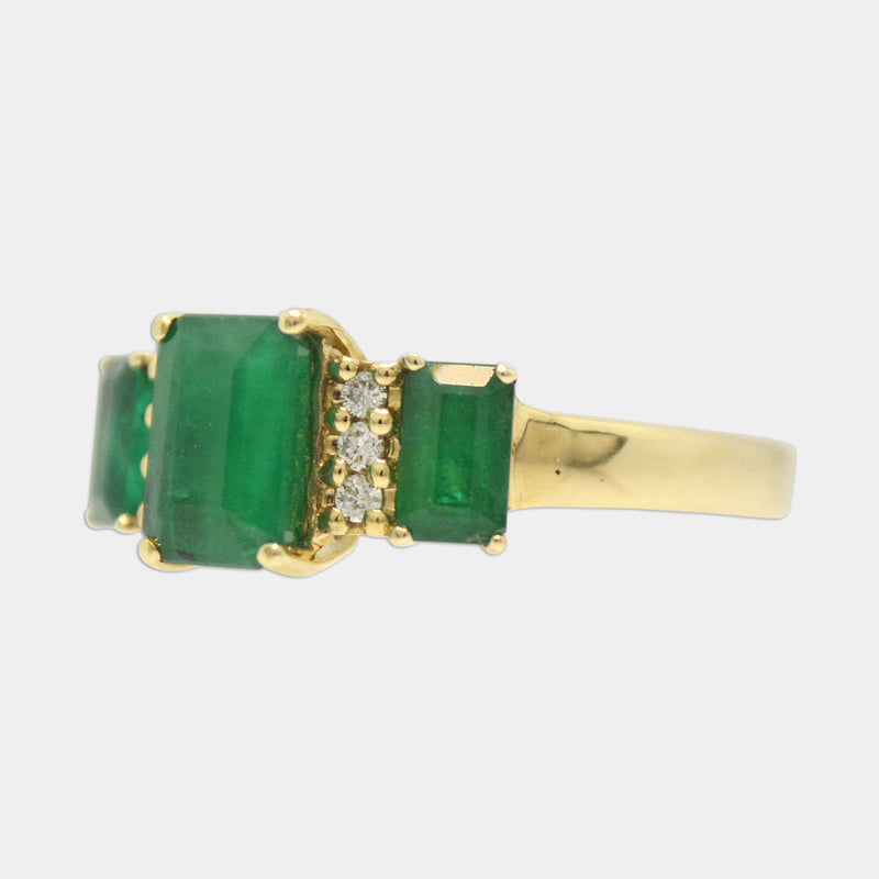 Emerald Trio Ring