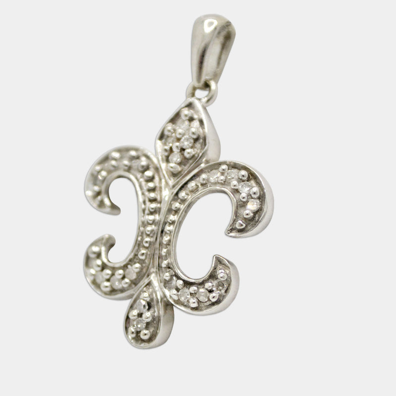 Diamond Fleur-de-lis Pendant