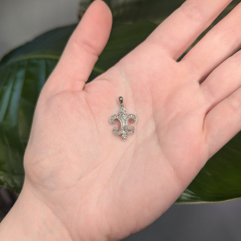 Diamond Fleur-de-lis Pendant