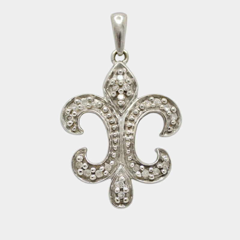 Diamond Fleur-de-lis Pendant