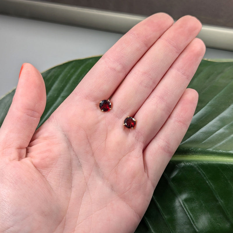 Garnet Studs