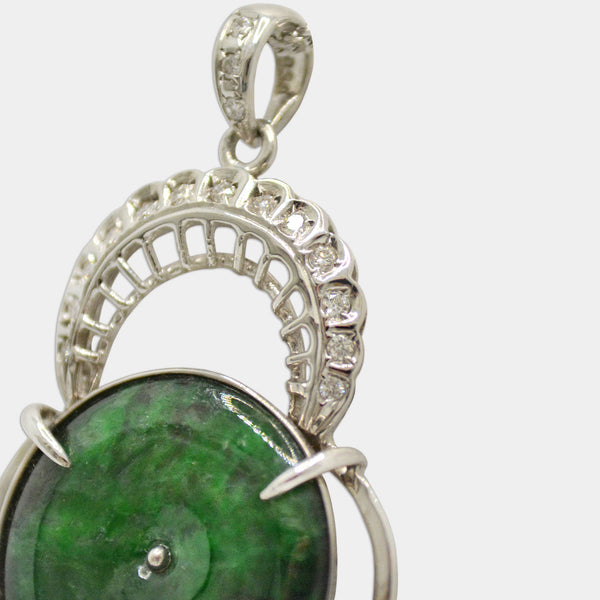 Jadeite & Diamond Pendant