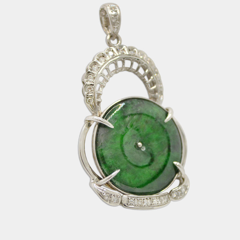 Jadeite & Diamond Pendant