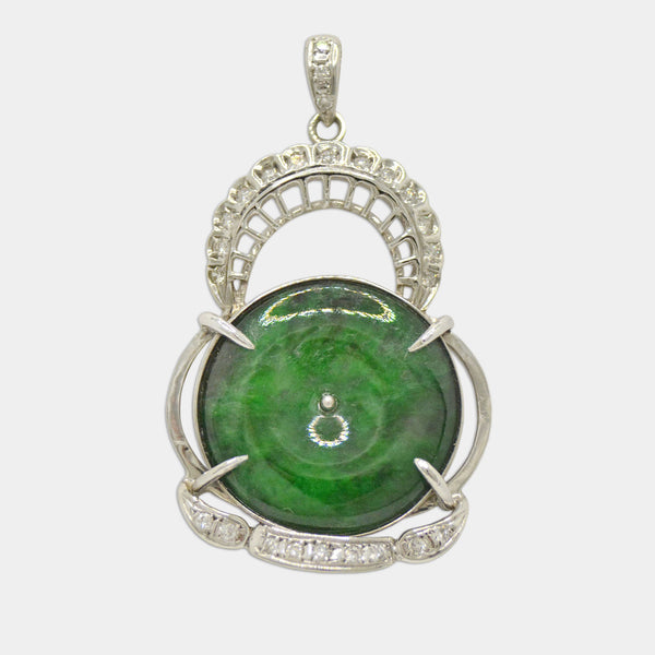 Jadeite & Diamond Pendant