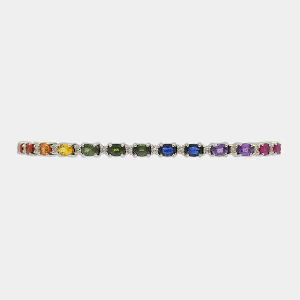 Rainbow Sapphire Bracelet