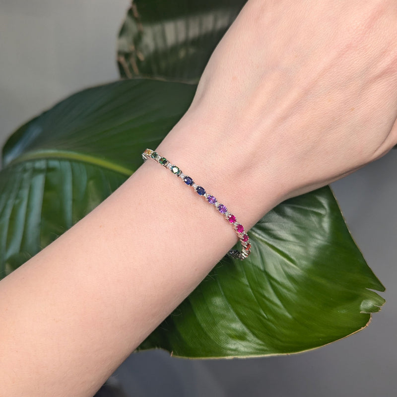 Rainbow Sapphire Bracelet