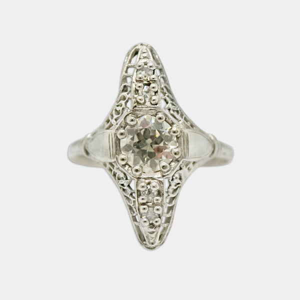 Diamond Navette Ring