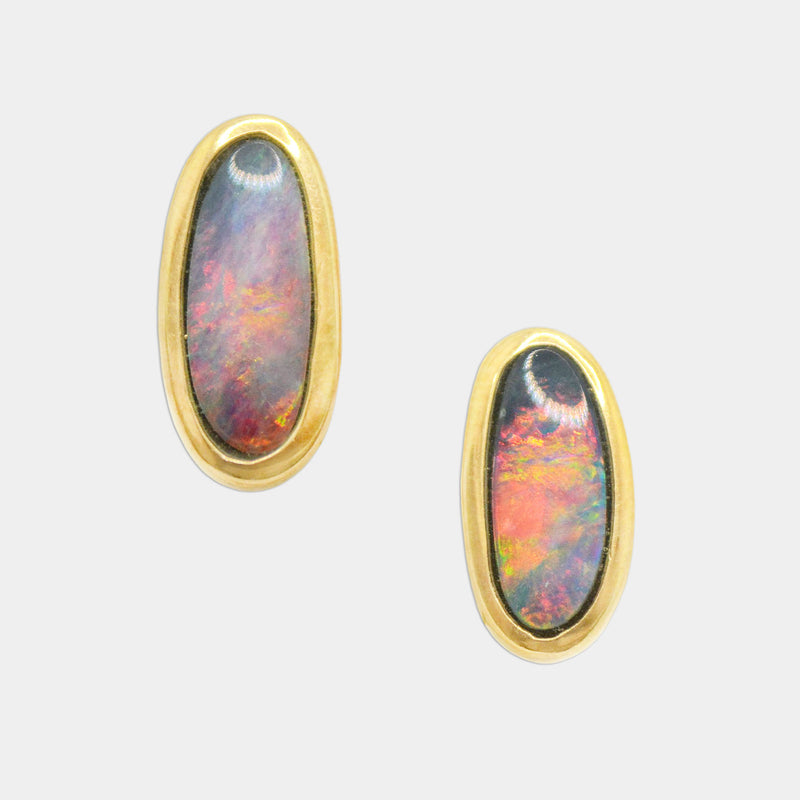 Boulder Opal Studs