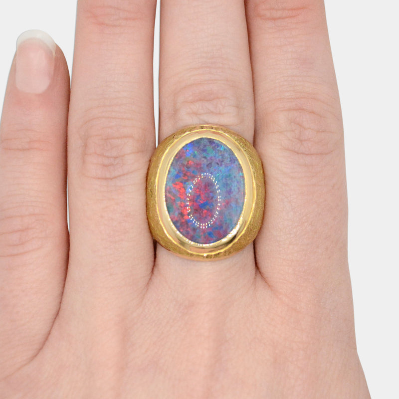 Opal Doublet Ring