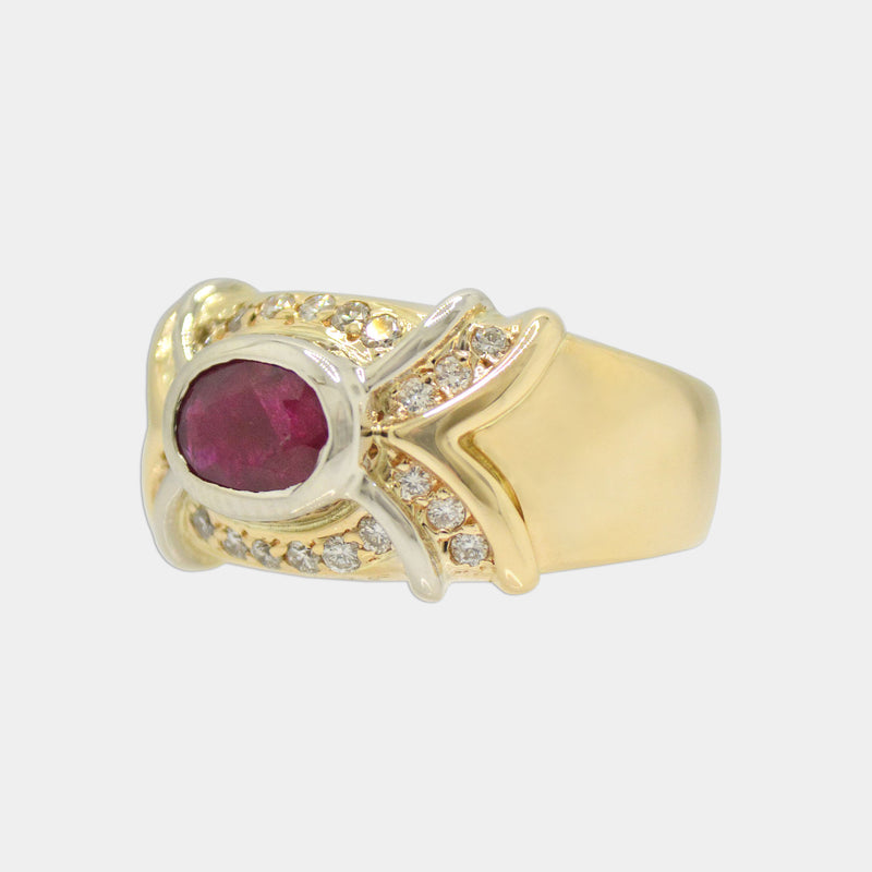 Oval Ruby & Diamond Ring