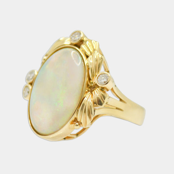 Fancy Opal & Diamond Ring