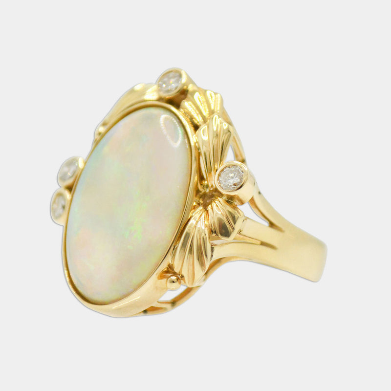 Fancy Opal & Diamond Ring