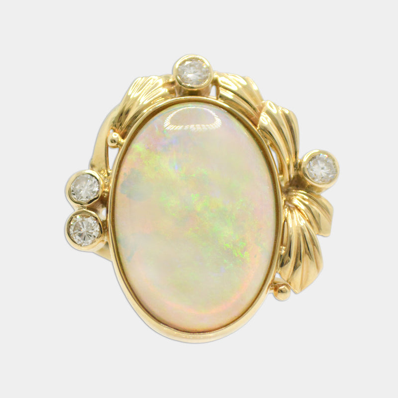 Fancy Opal & Diamond Ring