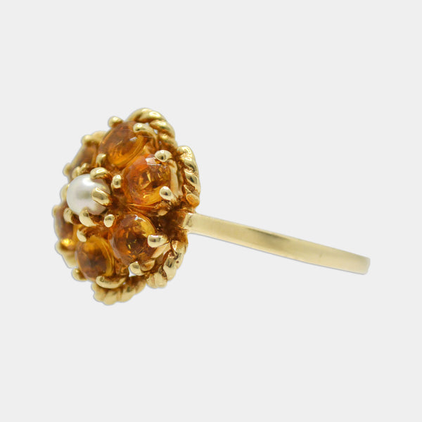 Citrine & Pearl Ring