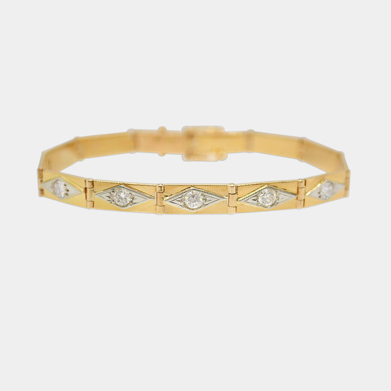 Diamond-Set Bar Bracelet