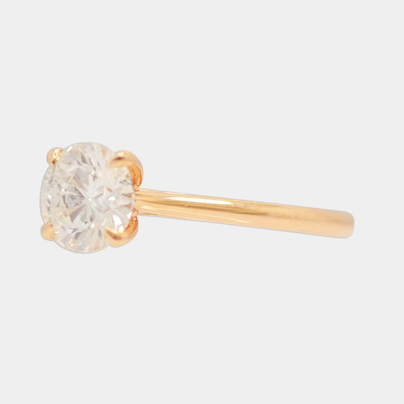 Rose Gold Solitaire Diamond Ring