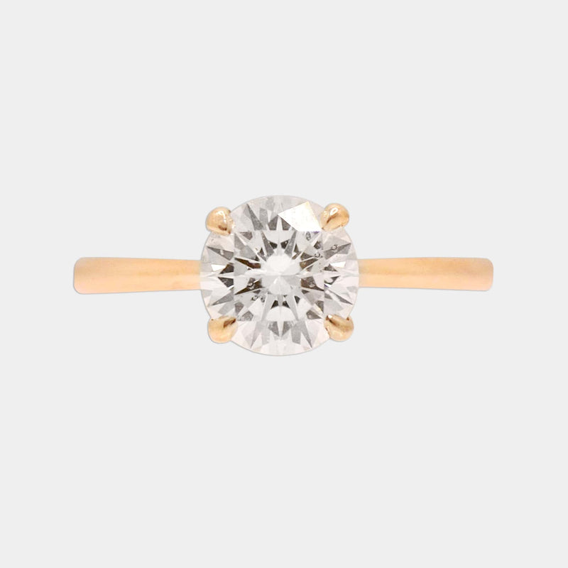 Rose Gold Solitaire Diamond Ring