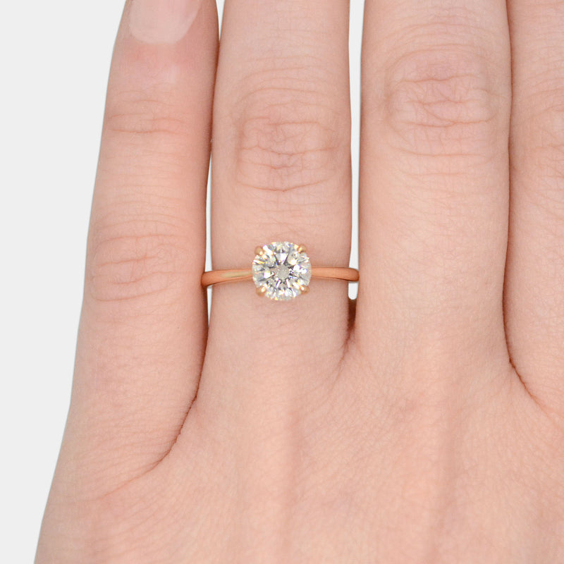 Rose Gold Solitaire Diamond Ring