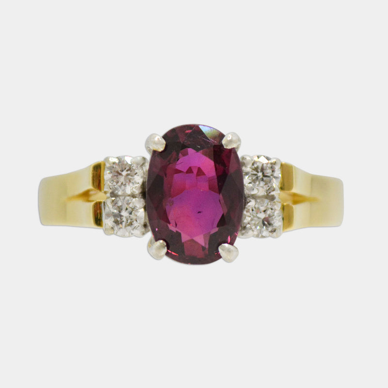 Oval Ruby & Diamond Ring