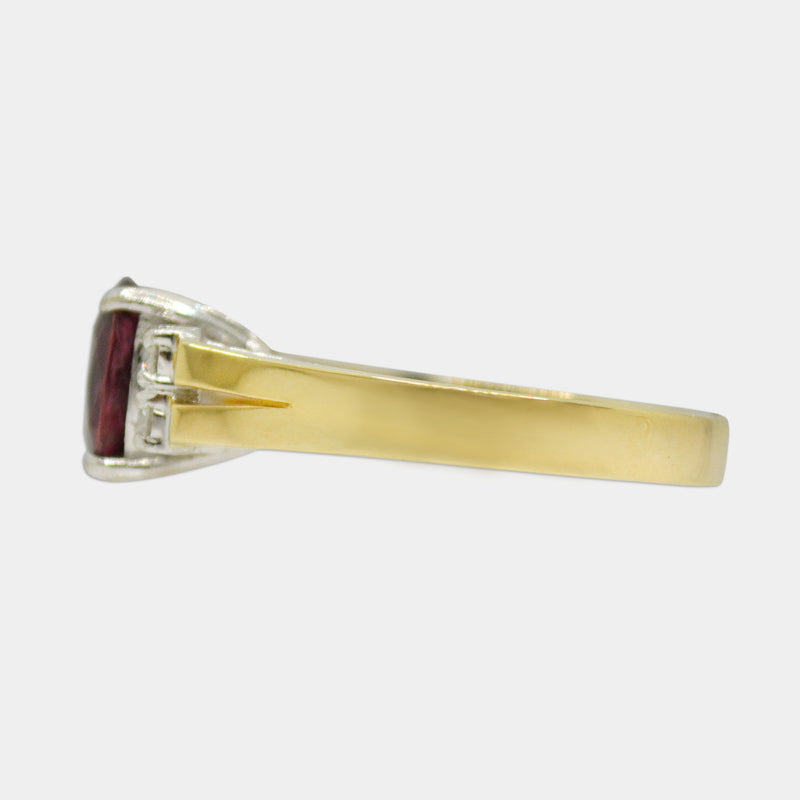 Oval Ruby & Diamond Ring