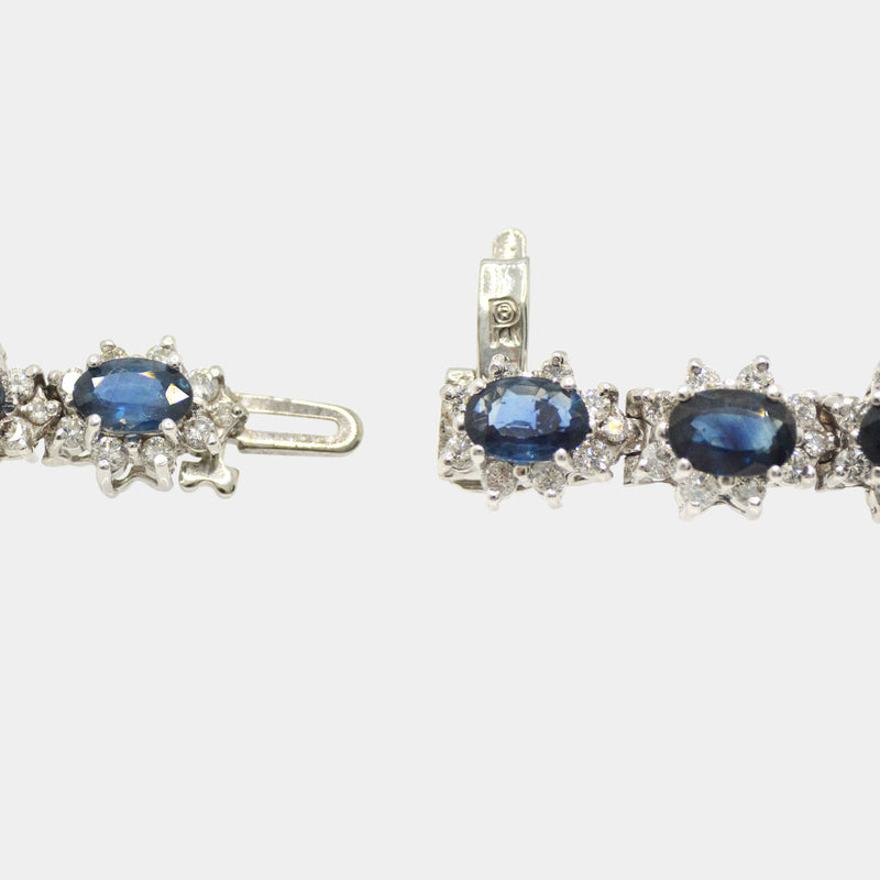 Sapphire & Diamond Cluster Bracelet