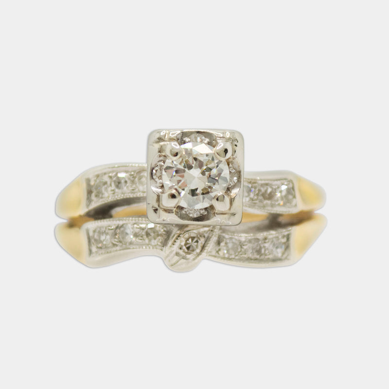 Vintage Diamond Engagement Set