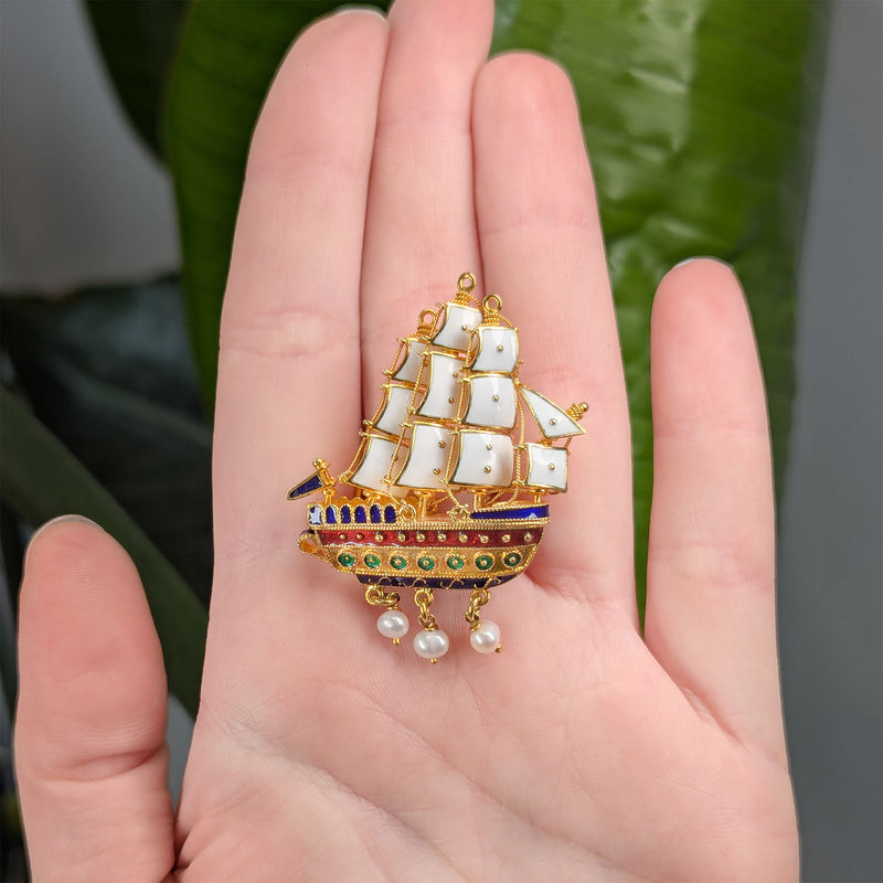 Sailboat Brooch