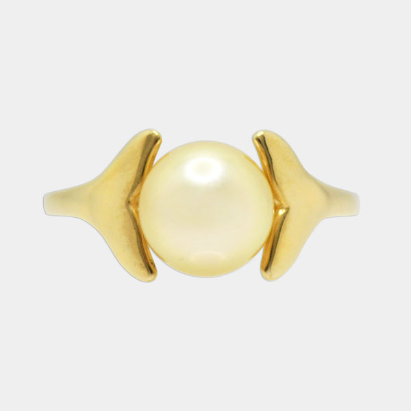 Double Whale Tail Pearl Ring