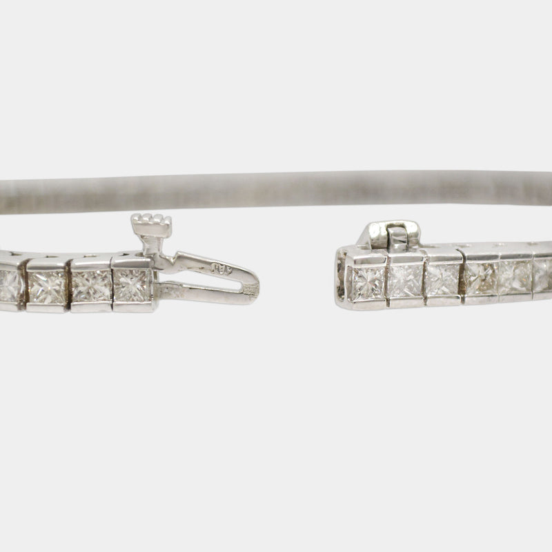 Princess-Cut Diamond Tennis Bracelet