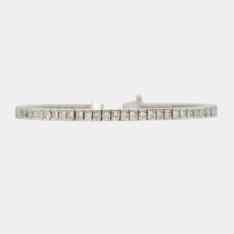 Princess-Cut Diamond Tennis Bracelet