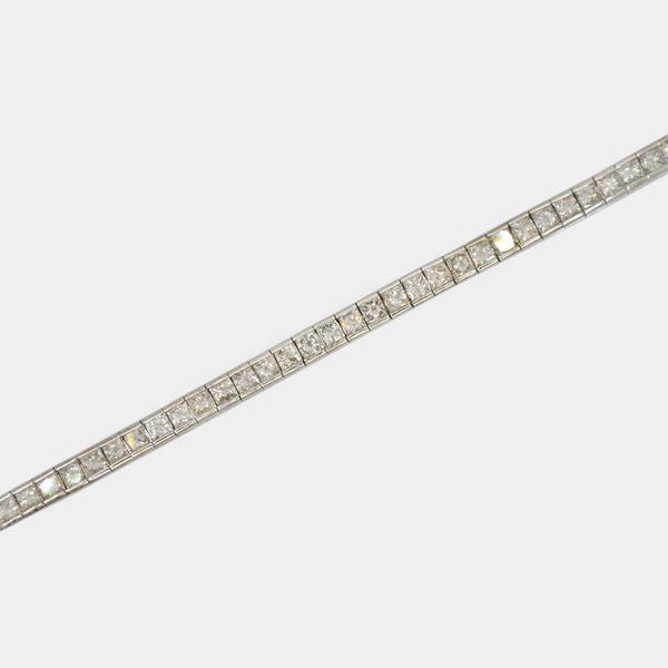 Princess-Cut Diamond Tennis Bracelet