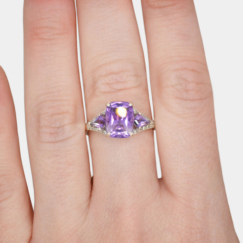 Amethyst Trio Ring