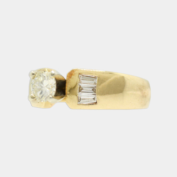 Mixed Diamond Engagement Ring
