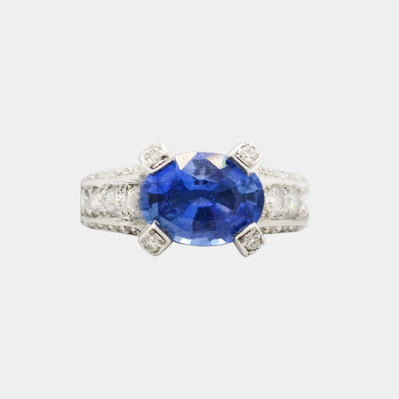 Oval Sapphire & Diamond Ring